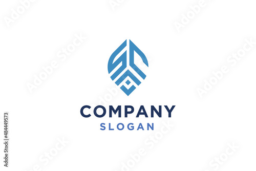 Initials letter SC logo design vector illustration.