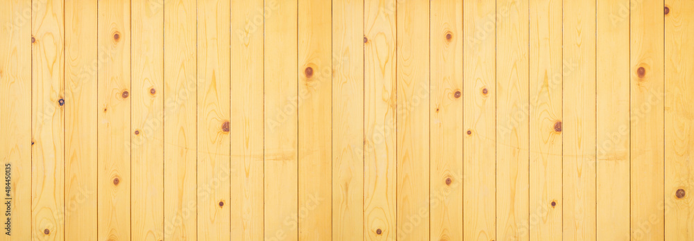 Fototapeta premium old pine wood plank wall texture panoramic background