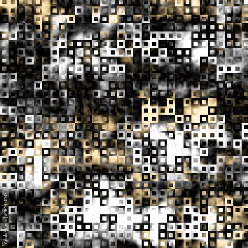 Fototapeta Naklejka Na Ścianę i Meble -  Digital fractal pattern. Abstract background.