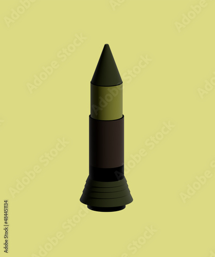 rocket 3D illustration 