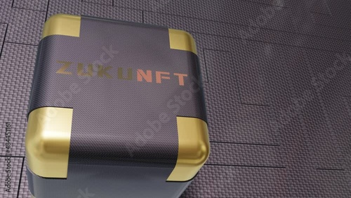 zukunft NFT / Wortspiel ~ non fugible token ~ crypto art - 3d rendering