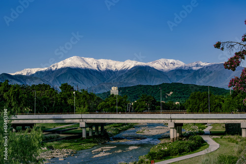 Snowy hills seen from San Salvador de Jujuy 