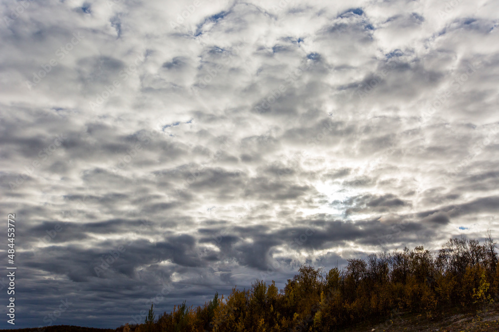 Autumn landscape in tundra, northern Norway. Europe Autumn landscape in tundra, northern Norway. Europe