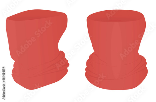 Red bandana scarf. vector illustration