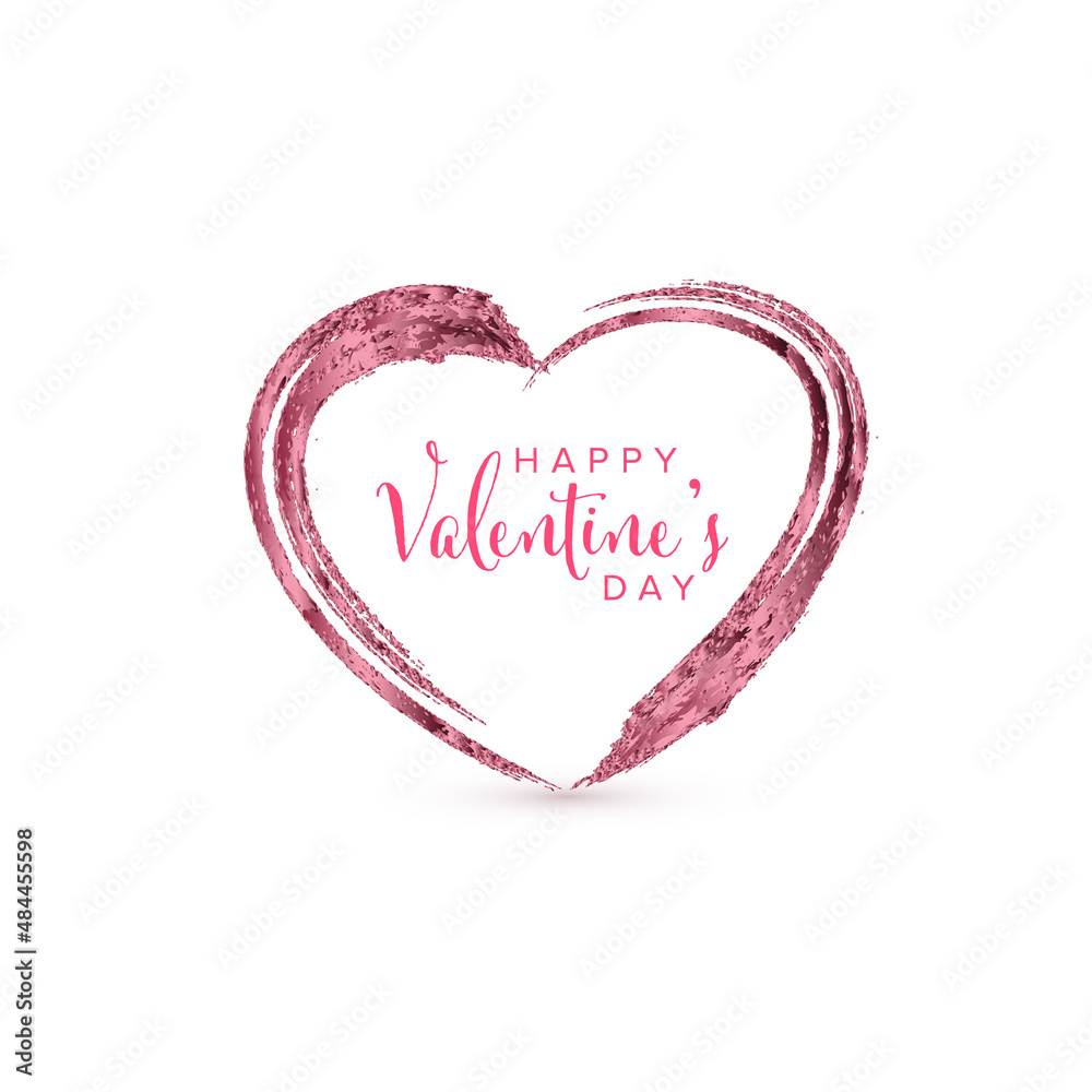 Golden Happy Valentines day card template Golden Happy Valentines day card template