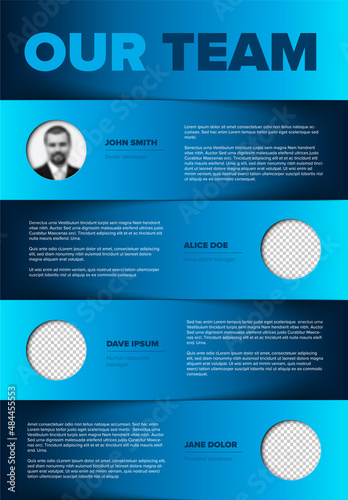 Company team blue presentation template