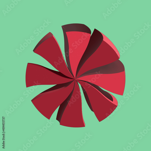 curvy 3D wavy dynamic flower,