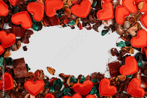 Different dry flowers with ...