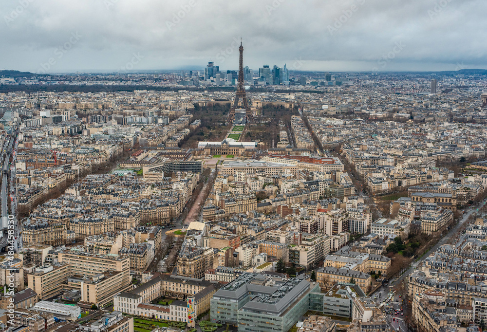 city aerial view Paris
