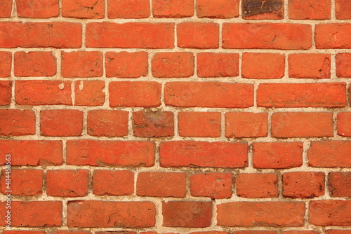 An old brick wall, red brick. 