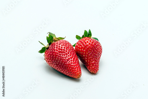 Wallpaper Mural fresh strawberries on white background Torontodigital.ca