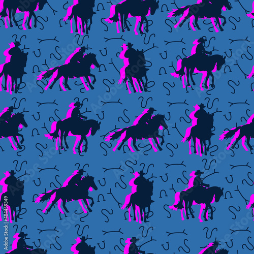seamless pattern with horses