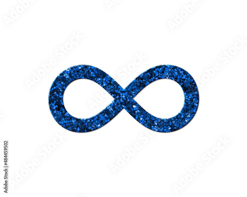 Infinity limitless infinite Glitter Blue Icon Logo Symbol illustration