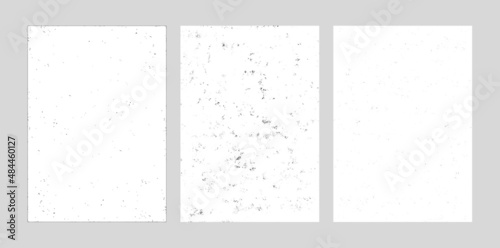 Conjunto de fondos o banners grunge retro abstractos en blanco y negro. Ilustración abstracta de textura de superficie desgastada, imagen vectorizada photo