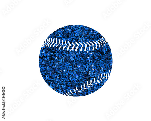 Baseball Sports ball Glitter Blue Icon Logo Symbol illustration