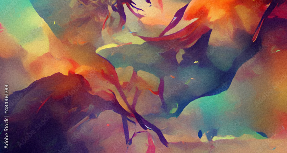 Abstract vibrant and colorful concept art Abstract vibrant and colorful concept art