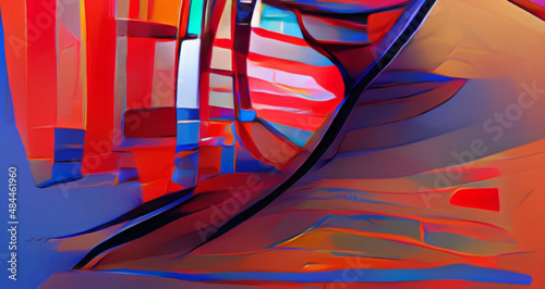 Abstract vibrant and colorful concept art © Avgustus