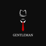 gentleman logo vector design template
