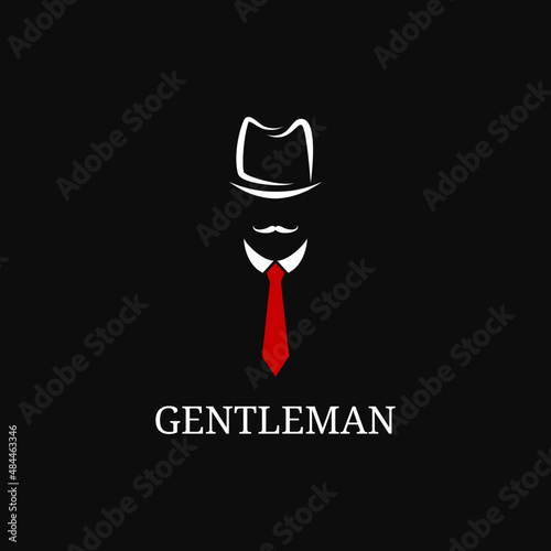 gentleman logo vector design template