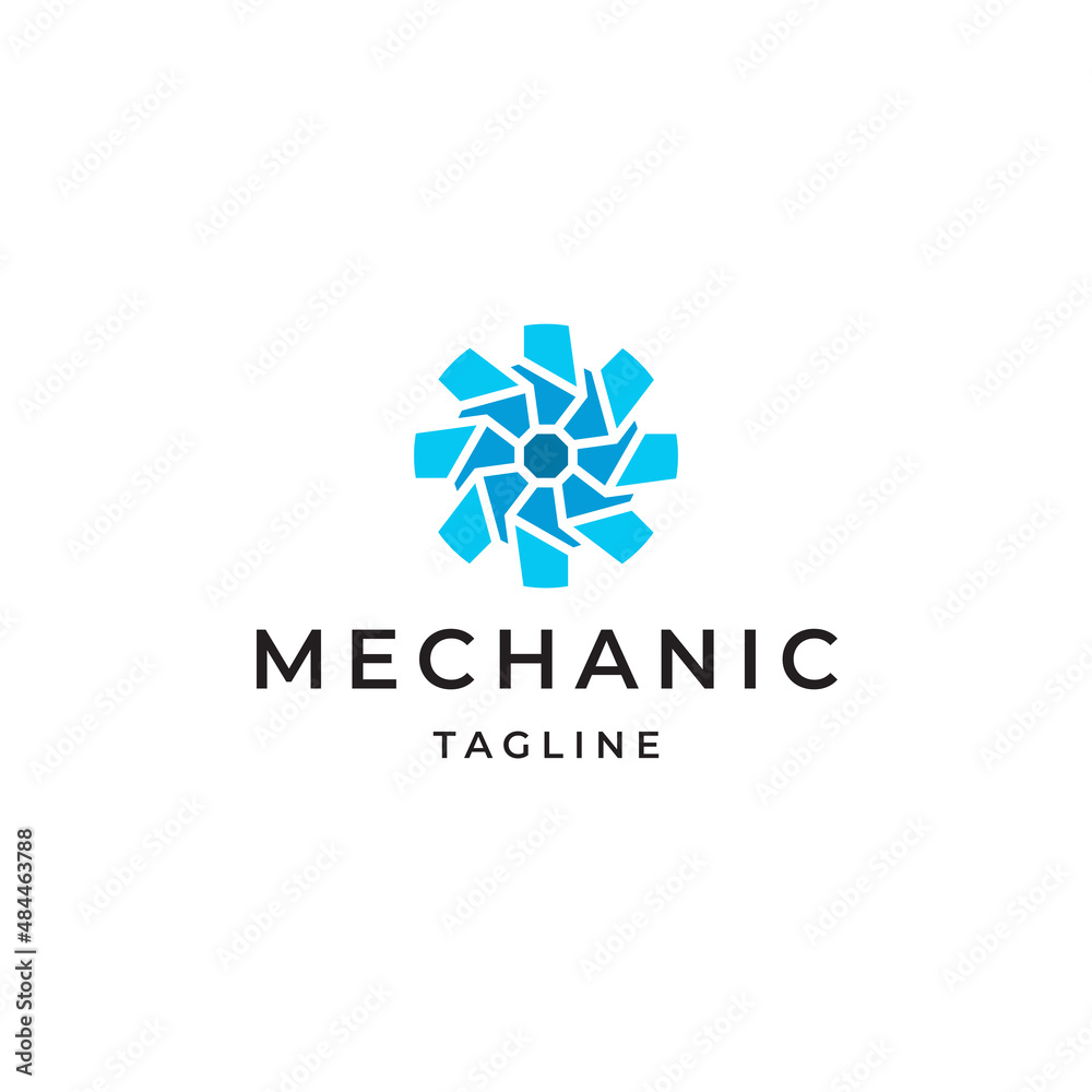 Gear cog mechanic logo icon design template flat vector Gear cog mechanic logo icon design template flat vector