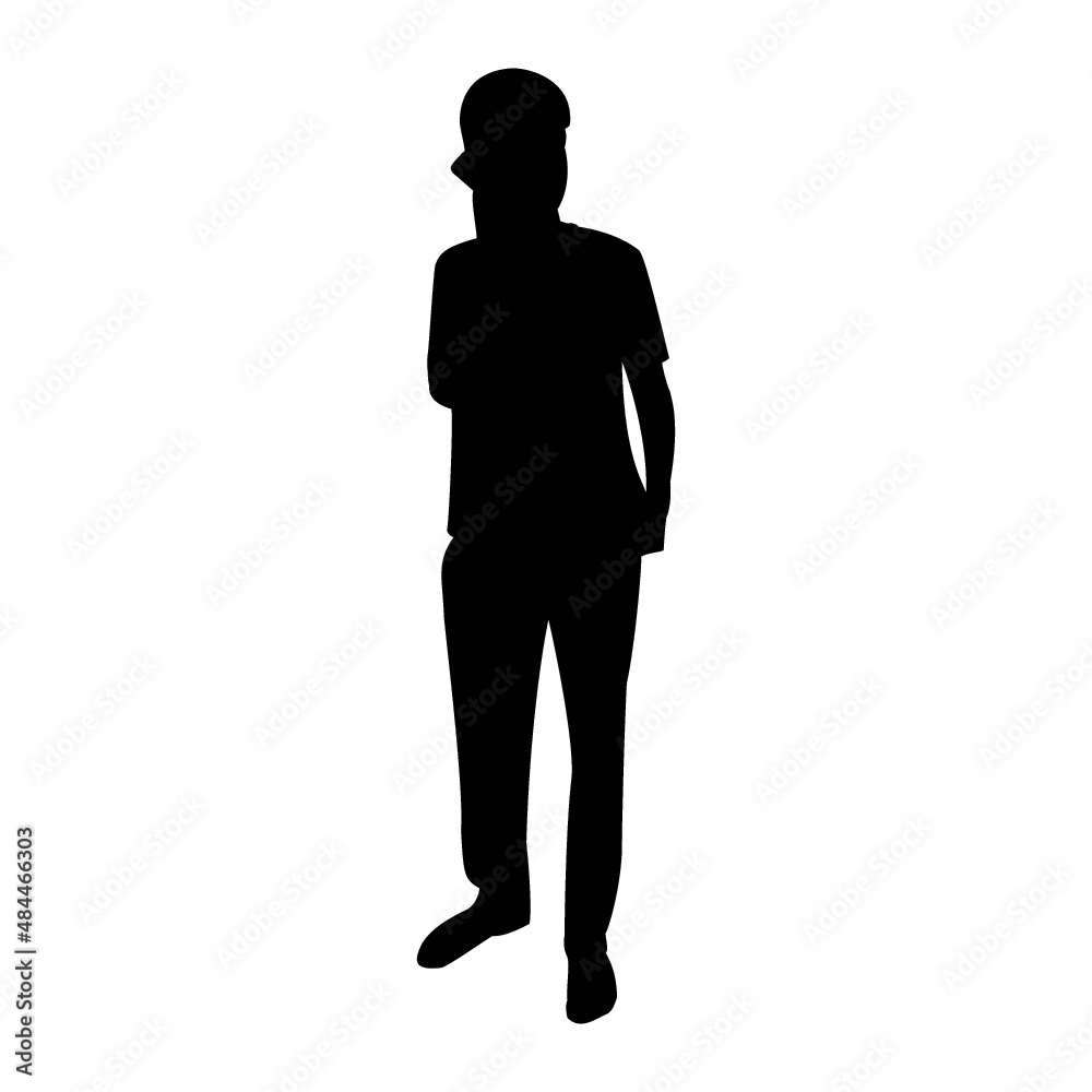 Silhouette of male kid talking on the phone
