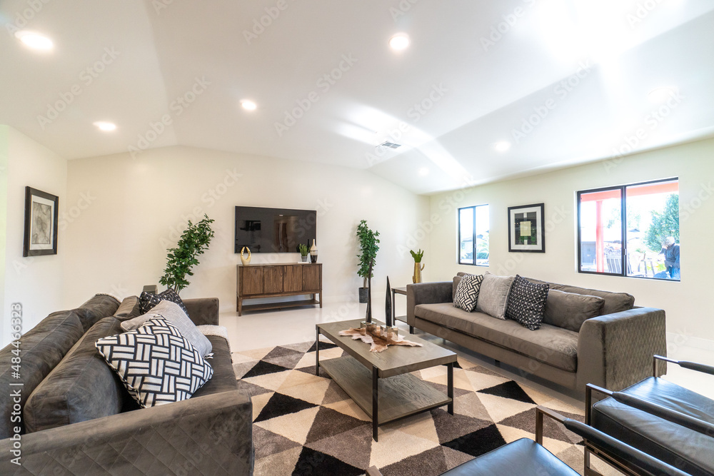Fototapeta premium white luxury living room 