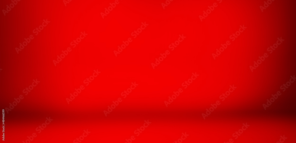 3D Illustration. Festive Red christmas studio gradient background Red empty room studio gradient used for background 3D Illustration. Festive Red christmas studio gradient background Red empty room studio gradient used for background
