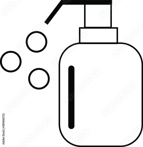 Personal protection equipment icons for virus- soap and disinfection