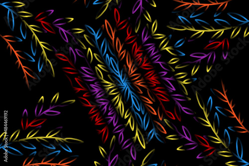 colourful caleidoscope classic gradient flower art pattern of traditional batik ethnic dayak ornament for wallpaper ads background sticker or clothing