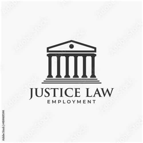 Building employment justice law logo template