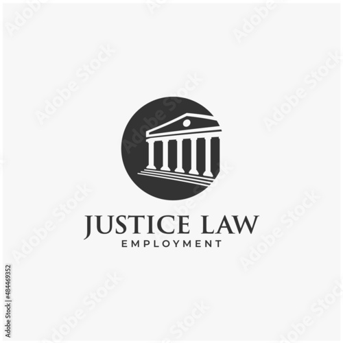 Building employment justice law logo template