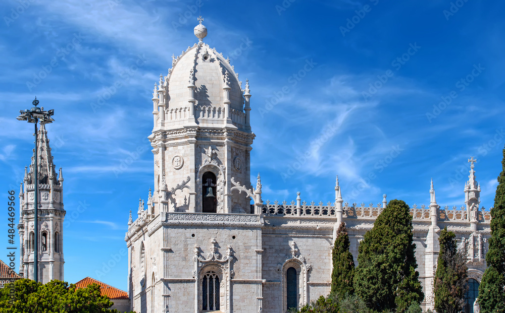 Mosteiro dos Jeronimos monastery, famous landmark of Lisbon in Belem district