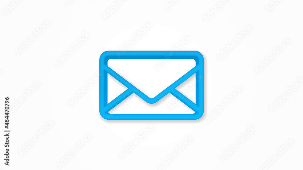 envelope, email letter, mail realistic icon. 3d vector illustration. Isolated line color pictogram. Transparent shadows envelope, email letter, mail realistic icon. 3d vector illustration. Isolated line color pictogram. Transparent shadows