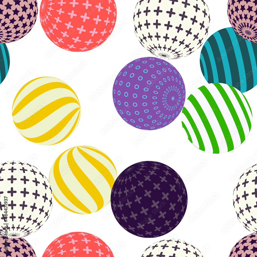 Retro 3d illustration of abstract balls, great design for any purpose. Modern poster for cover design. Vector seamless technology background. Background wall design. Retro 3d illustration of abstract balls, great design for any purpose. Modern poster for cover design. Vector seamless technology background. Background wall design.