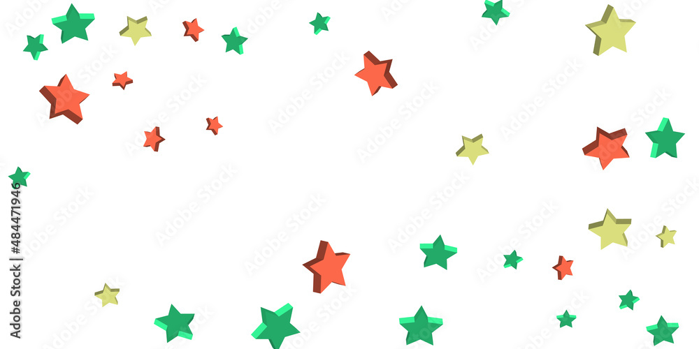Shooting stars confetti 3D. Multi-colored stars. Festive background. Abstract pattern on a white background. Design element. Vector illustration, EPS 10. Shooting stars confetti 3D. Multi-colored stars. Festive background. Abstract pattern on a white background. Design element. Vector illustration, EPS 10.