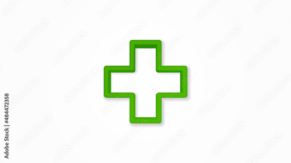 first aid, pharmacy, medical cross realistic icon. 3d vector illustration. Isolated line color pictogram. Transparent shadows first aid, pharmacy, medical cross realistic icon. 3d vector illustration. Isolated line color pictogram. Transparent shadows
