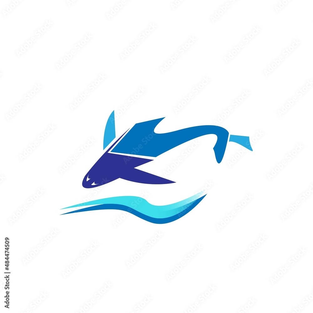 fish in the sea logo design image illustration fish in the sea logo design image illustration