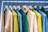 clothes hanging at a clothes rail