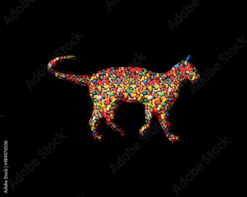 Cat Animal Sweet Candies Icon Logo Symbol illustration