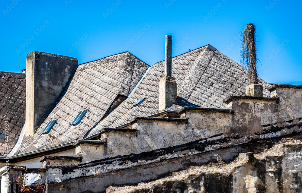 nice roofs at an old town