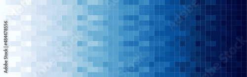 Abstract blue gradient mosaic banner background. Vector illustration.