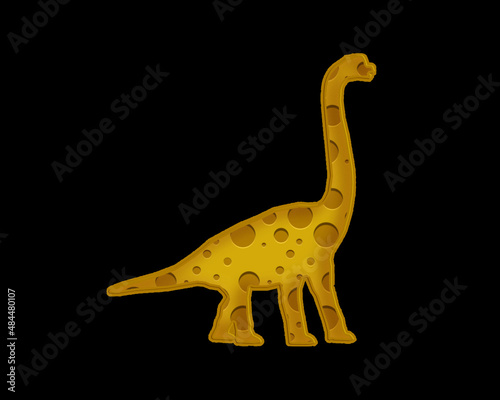 Dinosaur Dino T rex Cheese Icon Logo Symbol illustration