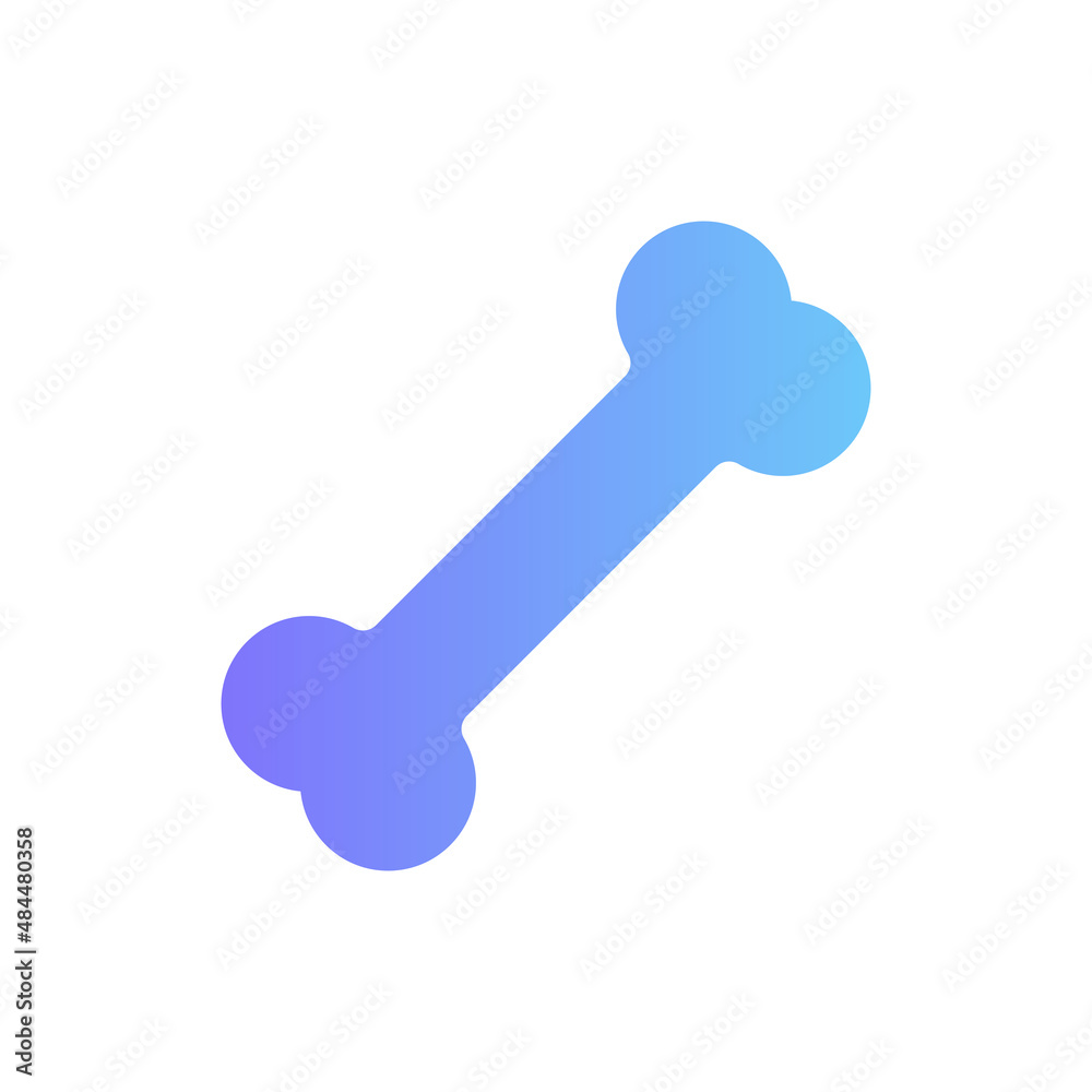 Dog bone vector icon with gradient Dog bone vector icon with gradient
