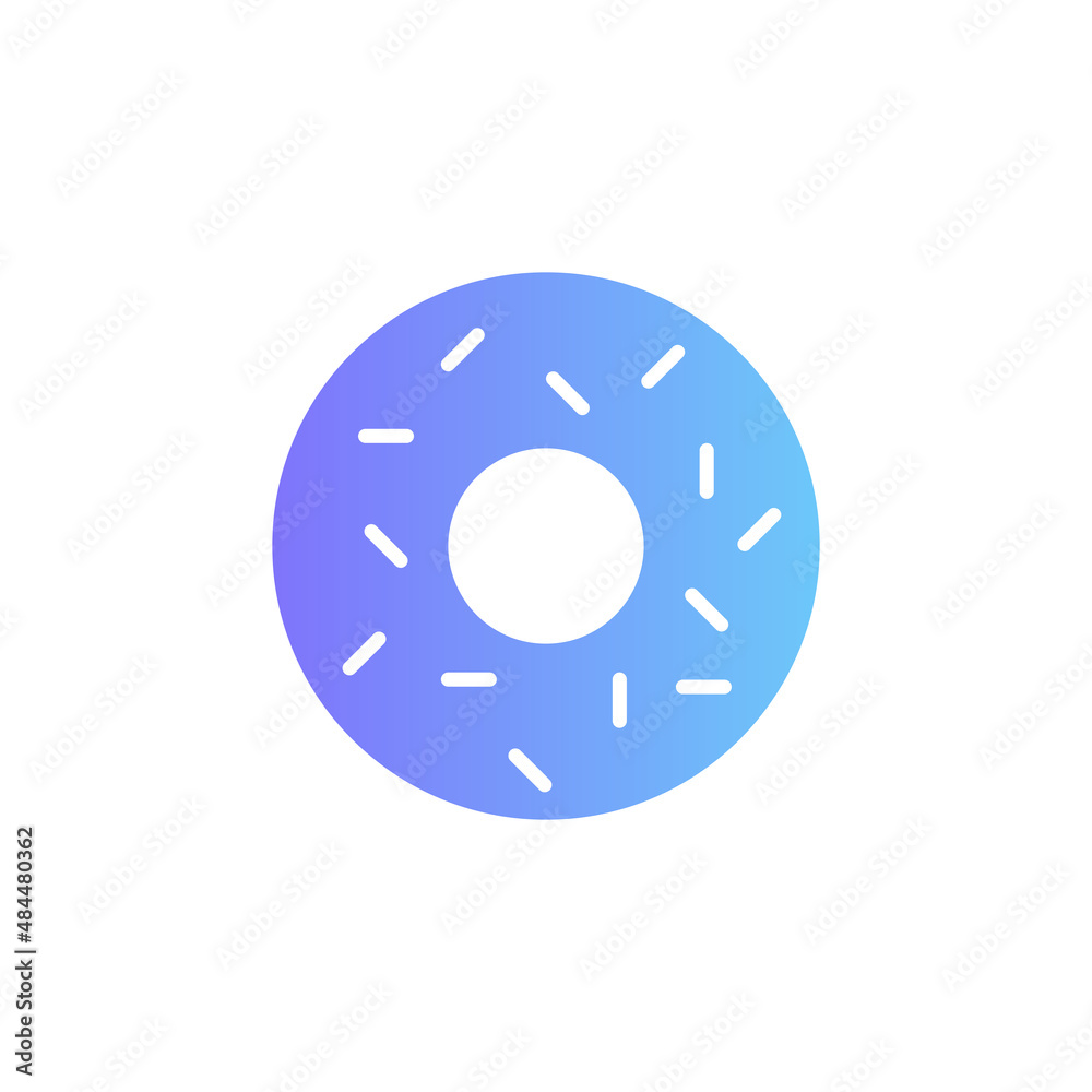 Donut vector icon with gradient Donut vector icon with gradient