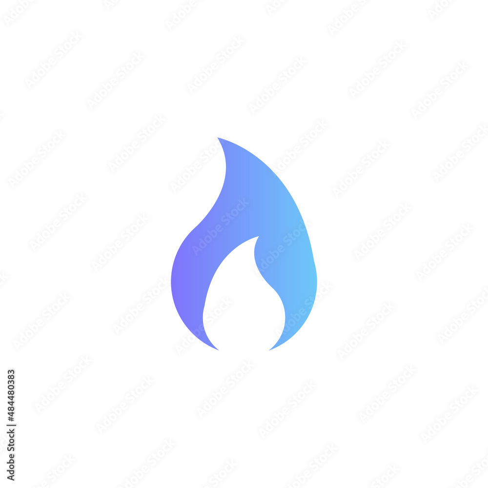 Fire vector icon with gradient Fire vector icon with gradient