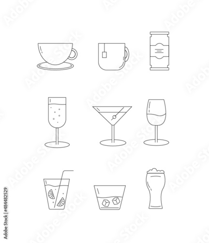 set of drinks