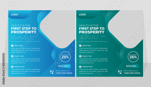 Social media post design modern template clinic doctor health care facebook instagram banner ads