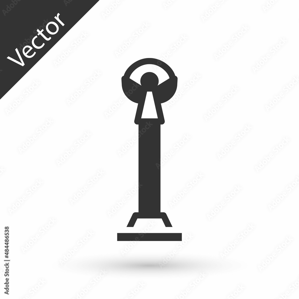 Grey Monument of Independence in Kiev icon isolated on white background. Kyiv, Ukraine. Vector Grey Monument of Independence in Kiev icon isolated on white background. Kyiv, Ukraine. Vector