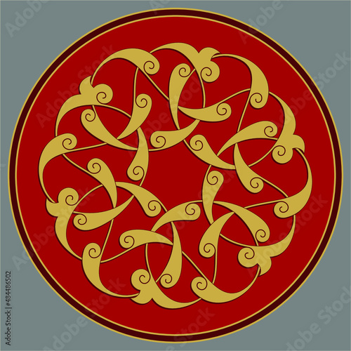 Ottoman motif consisting of rumi designs. It can be used as wall decoration, ceramic plate motif, picture frame, symbol, icon or gift card.