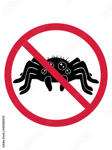 Keine Spinne Schild 